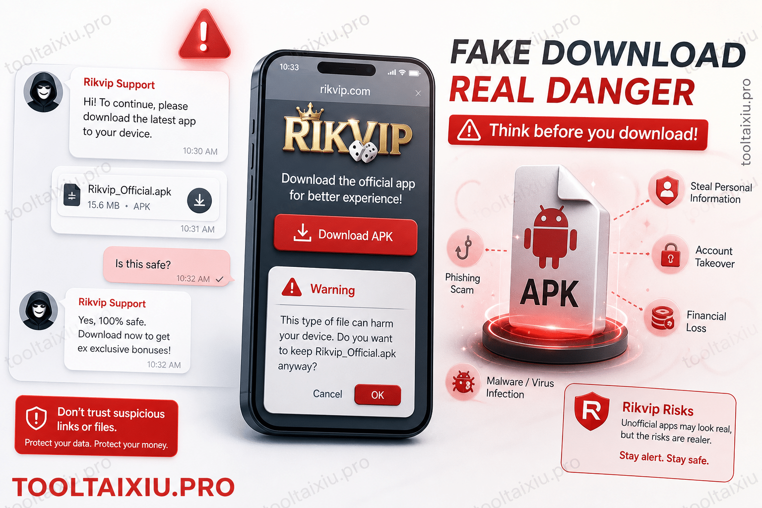 Cảnh báo tool hack Rikvip giả mạo