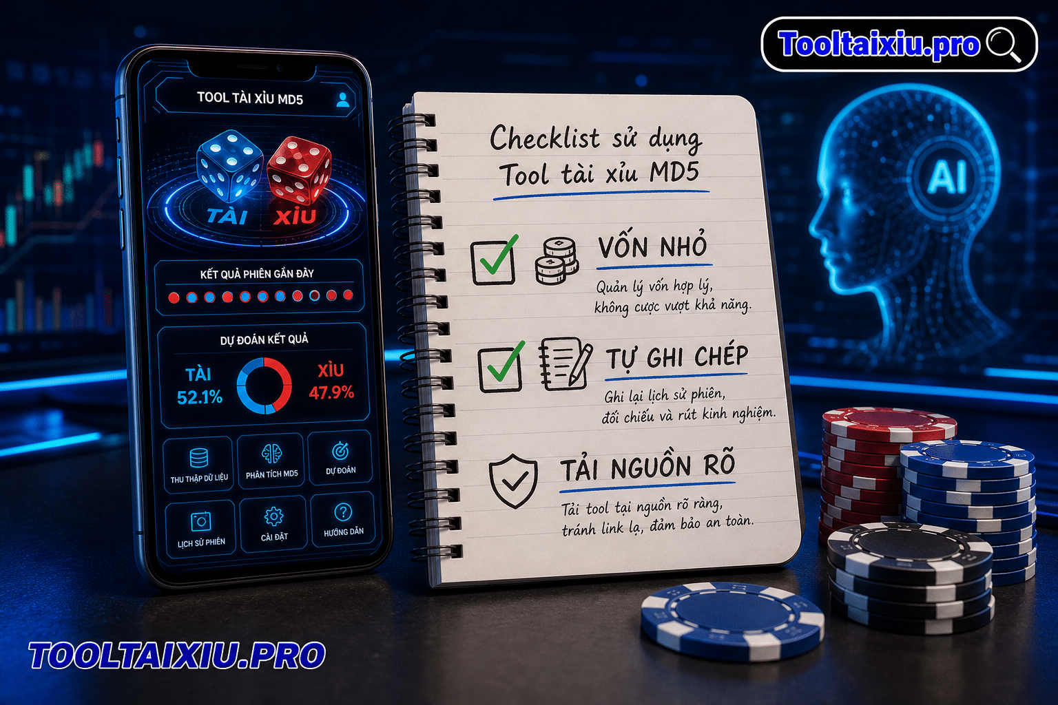 Cách dùng tool tài xỉu MD5 an toàn