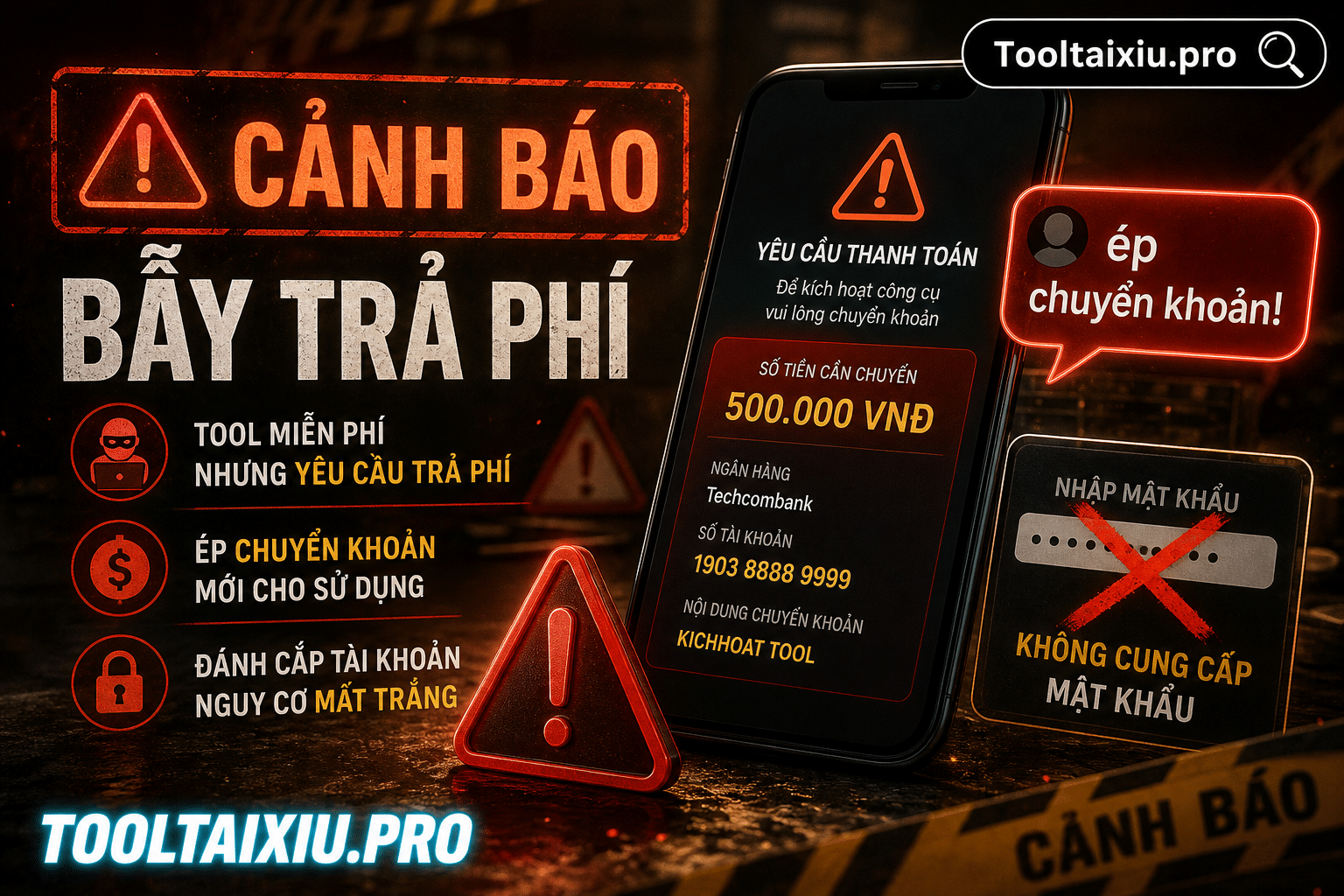 Cảnh báo bẫy trả phí khi tải tool tài xỉu miễn phí
