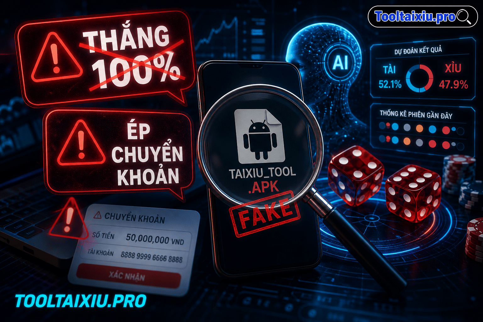 Dấu hiệu nhận biết tool tài xỉu lừa đảo