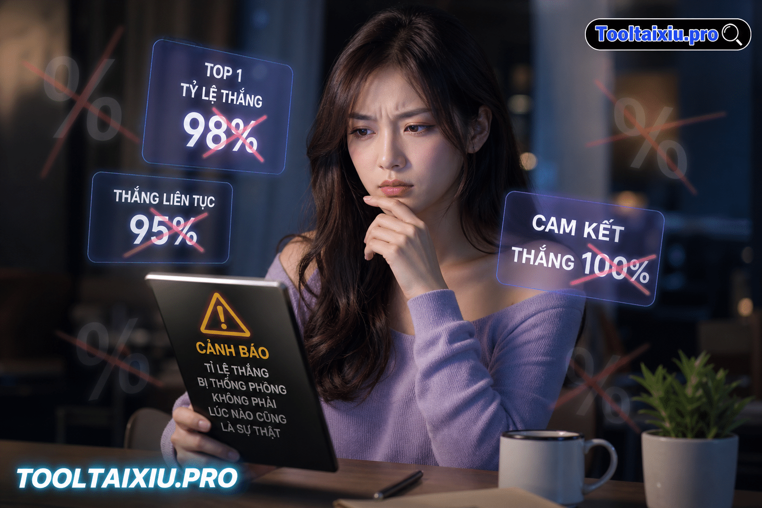 Rủi ro khi tin tỷ lệ thắng tool tài xỉu hoặc soi cầu chắc thắng
