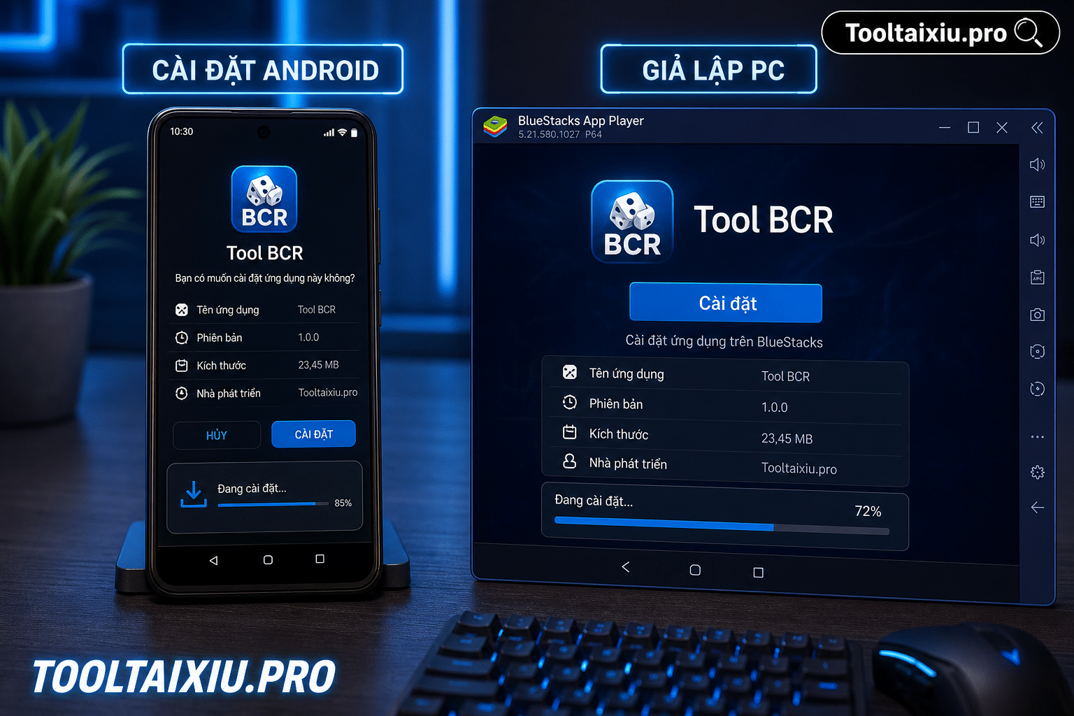 Cài đặt Tool BCR trên Android và PC giả lập